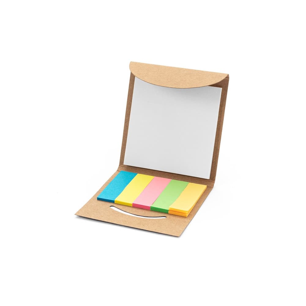 AINSLEY. Set da ufficio 2 in 1, realizzato con carta riciclata al 100%, con 6 blocchi note adesivi - vista 4