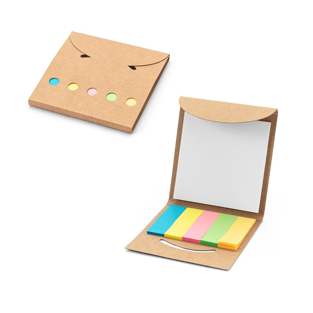 AINSLEY. Set da ufficio 2 in 1, realizzato con carta riciclata al 100%, con 6 blocchi note adesivi - vista 5