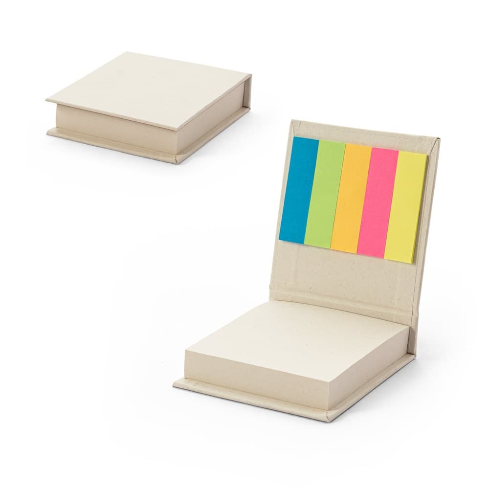 KAIRON. Set da ufficio 2 in 1, realizzato con carta riciclata al 100%, con 6 blocchi note adesivi - vista 4