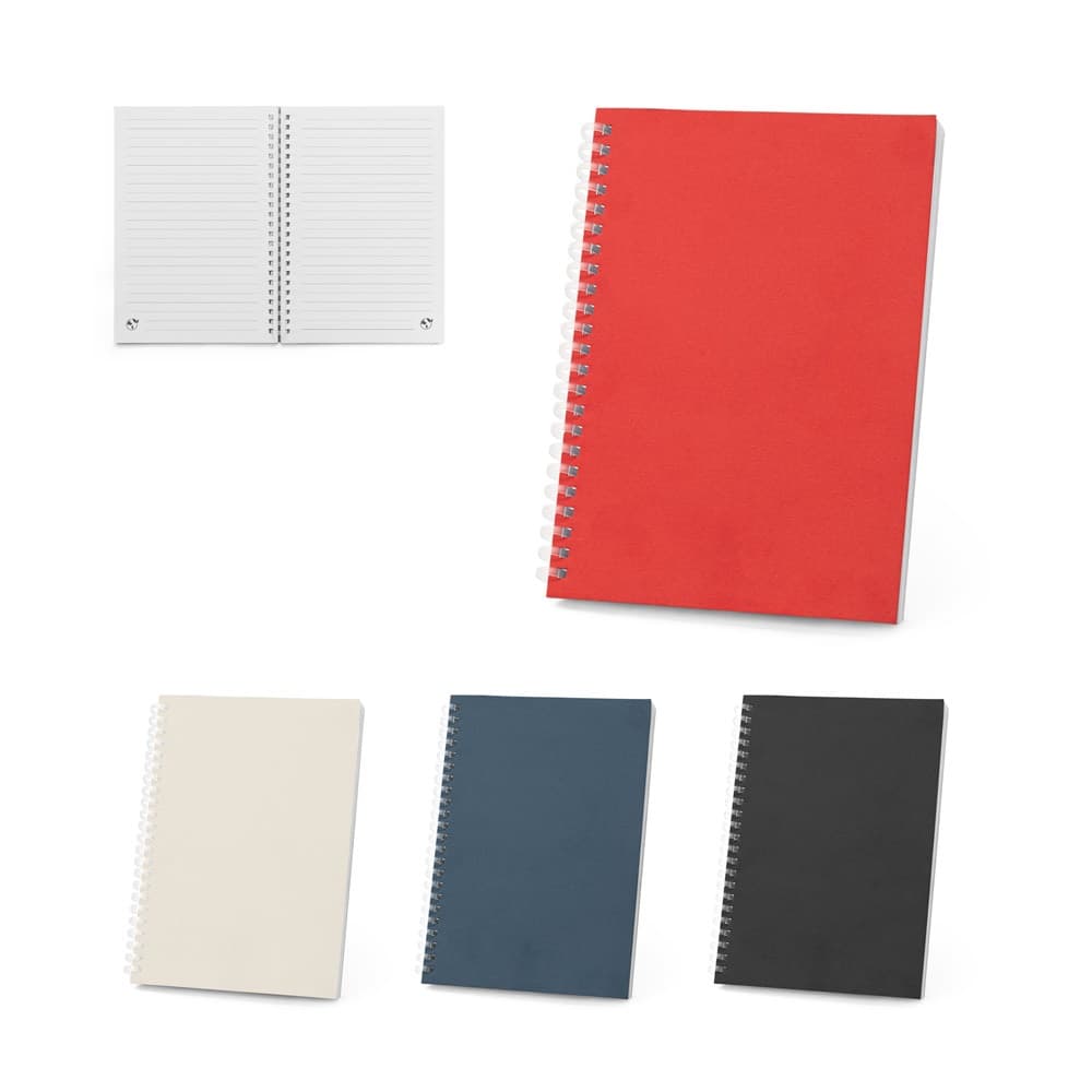 SCHILLER. Blocco note A5 con copertina flessibile,realizzato con carta riciclata al 100% - vista 4