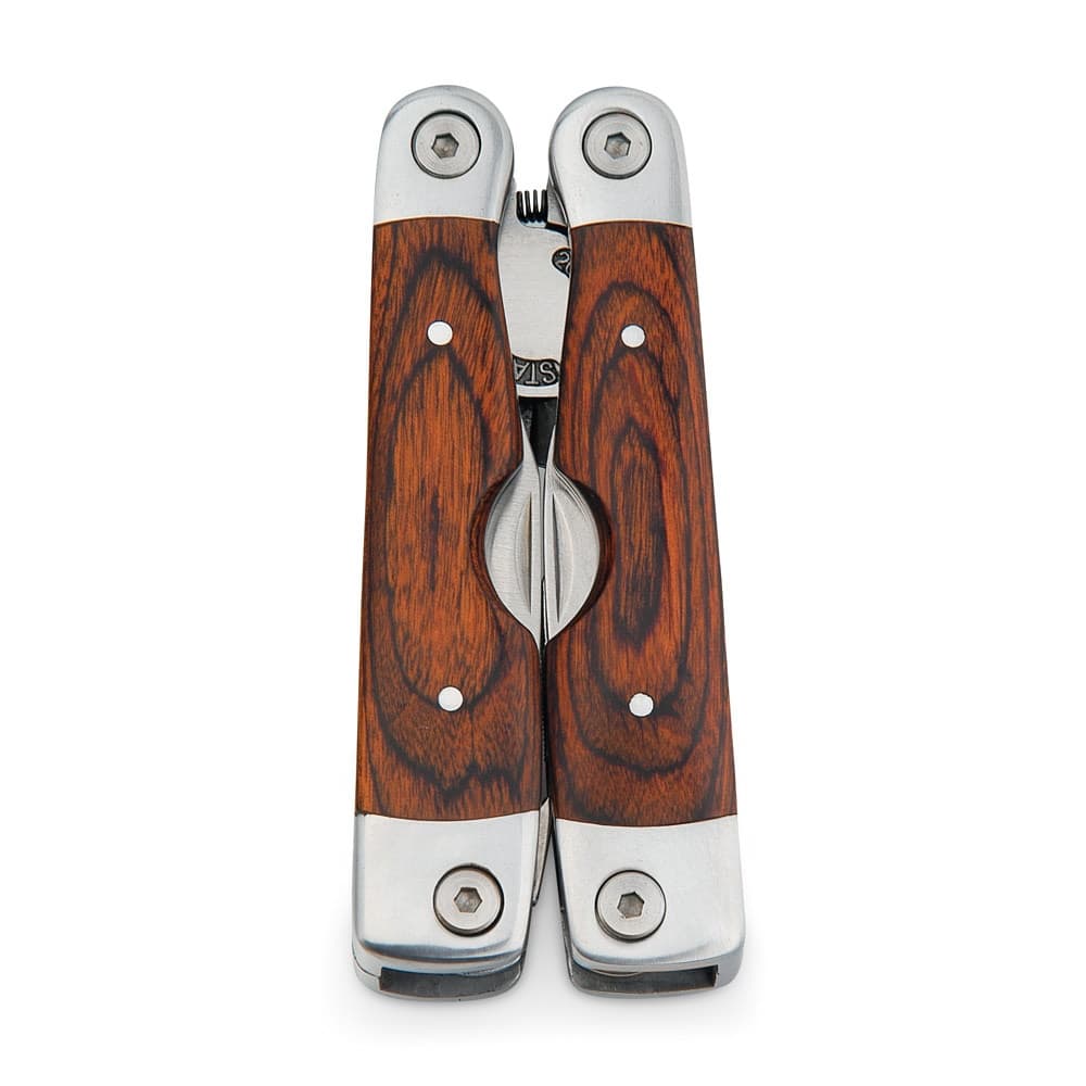 MAGNUM. Pinzia pieghevole con strumenti multifunzione in acciaio inox e legno - vista 2