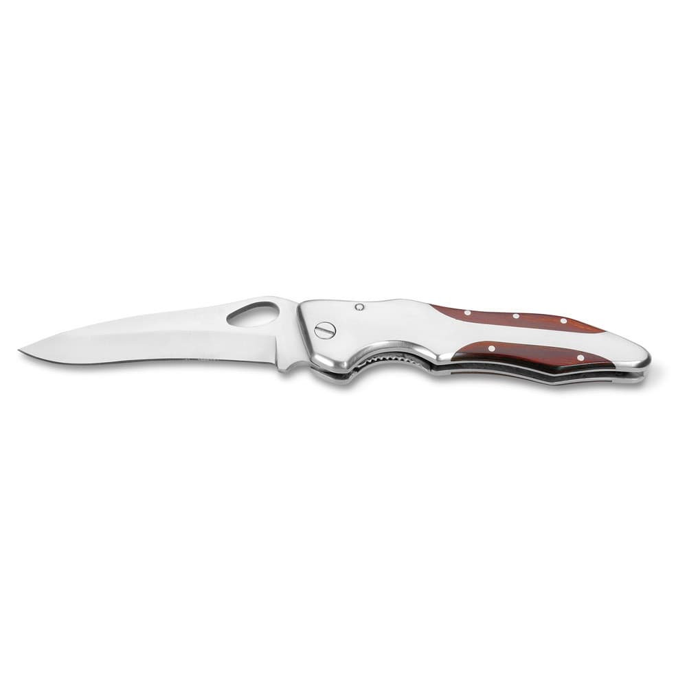 LAWRENCE. Coltello tascabile in acciaio inox e legno - vista 1
