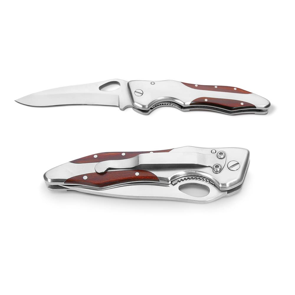 LAWRENCE. Coltello tascabile in acciaio inox e legno - vista 4