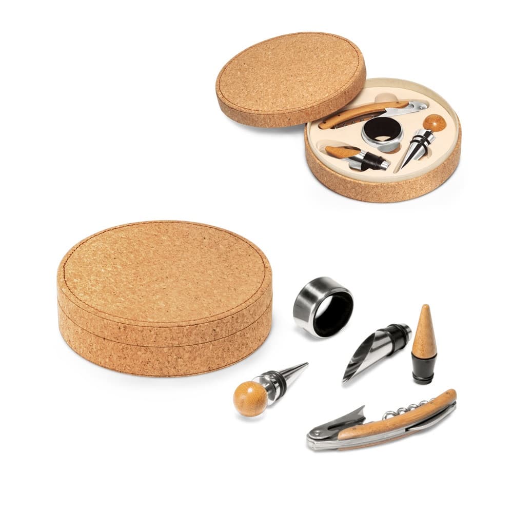 MORETO. Set da vino con 4 utensili in bambù, acciaio inossidabile e ABS - vista 4