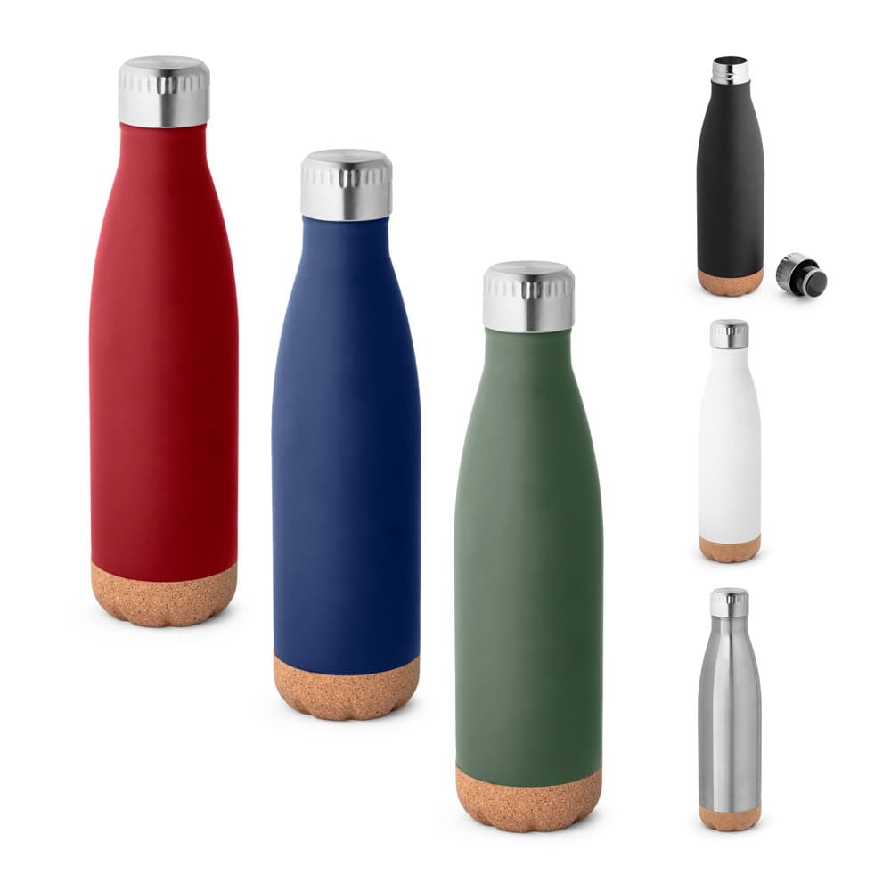 SOLBERG. Borraccia termica in acciaio inox con base in sughero 560 mL - vista 2