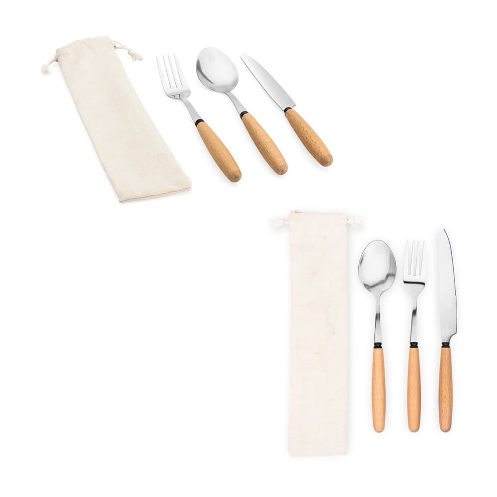 BOULUD. Set da 3 pezzi in legno di acacia - vista 6