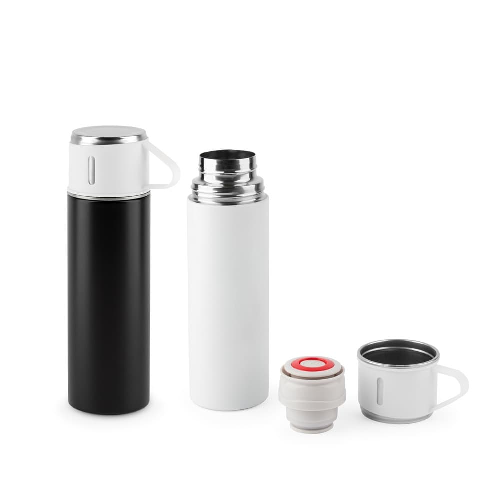 COMANECI. Borraccia in acciaio inox con doppia parete (90% riciclato) con finitura opaca 490 mL - vista 4