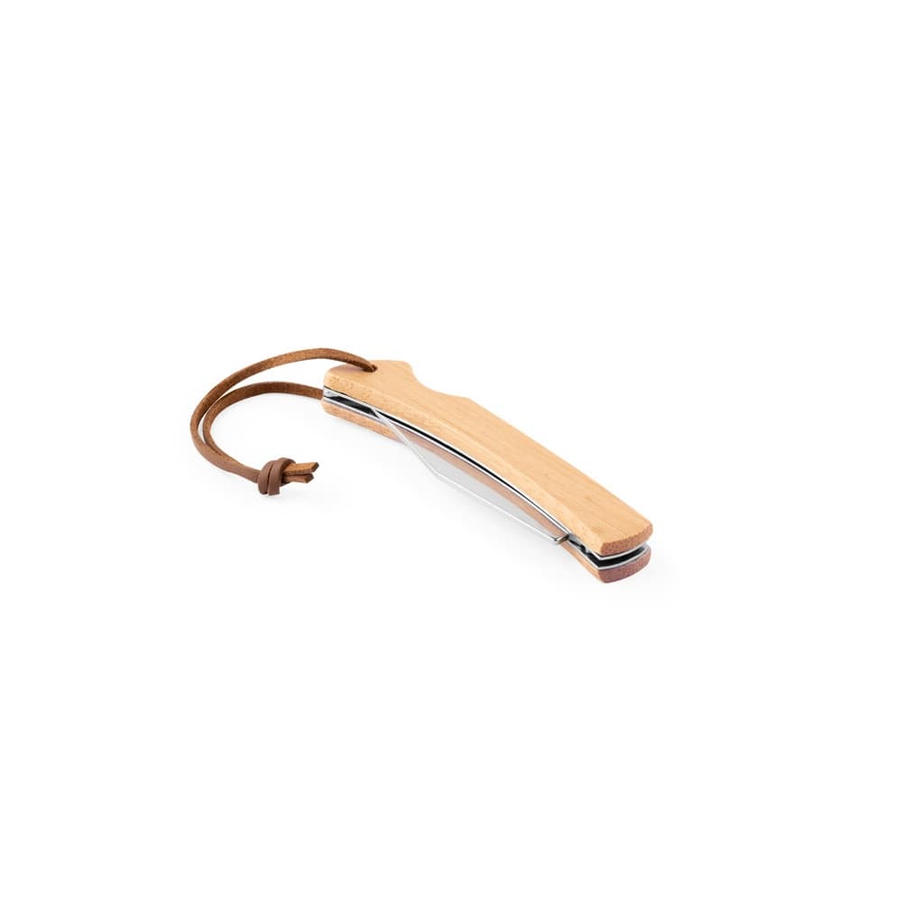 RANGER. Coltello con lama in acciaio inox e manico in bambù - vista 1