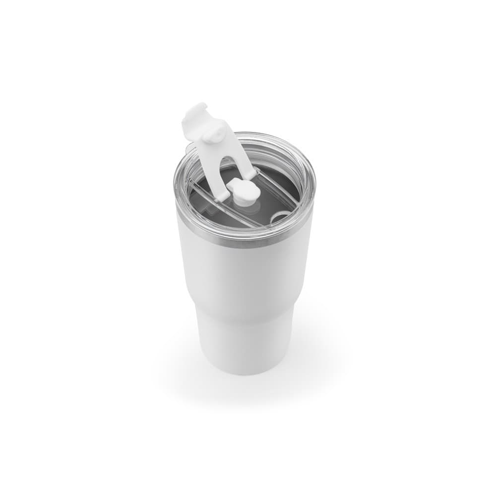 JOYNER M. Tazza da viaggio compatta in acciaio inossidabile (riciclata al 91%) con doppia parete isolata sottovuoto e finitura opaca da 600 ml - vista 2
