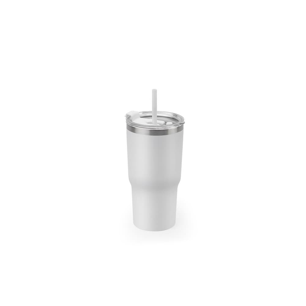 JOYNER M. Tazza da viaggio compatta in acciaio inossidabile (riciclata al 91%) con doppia parete isolata sottovuoto e finitura opaca da 600 ml - vista 1