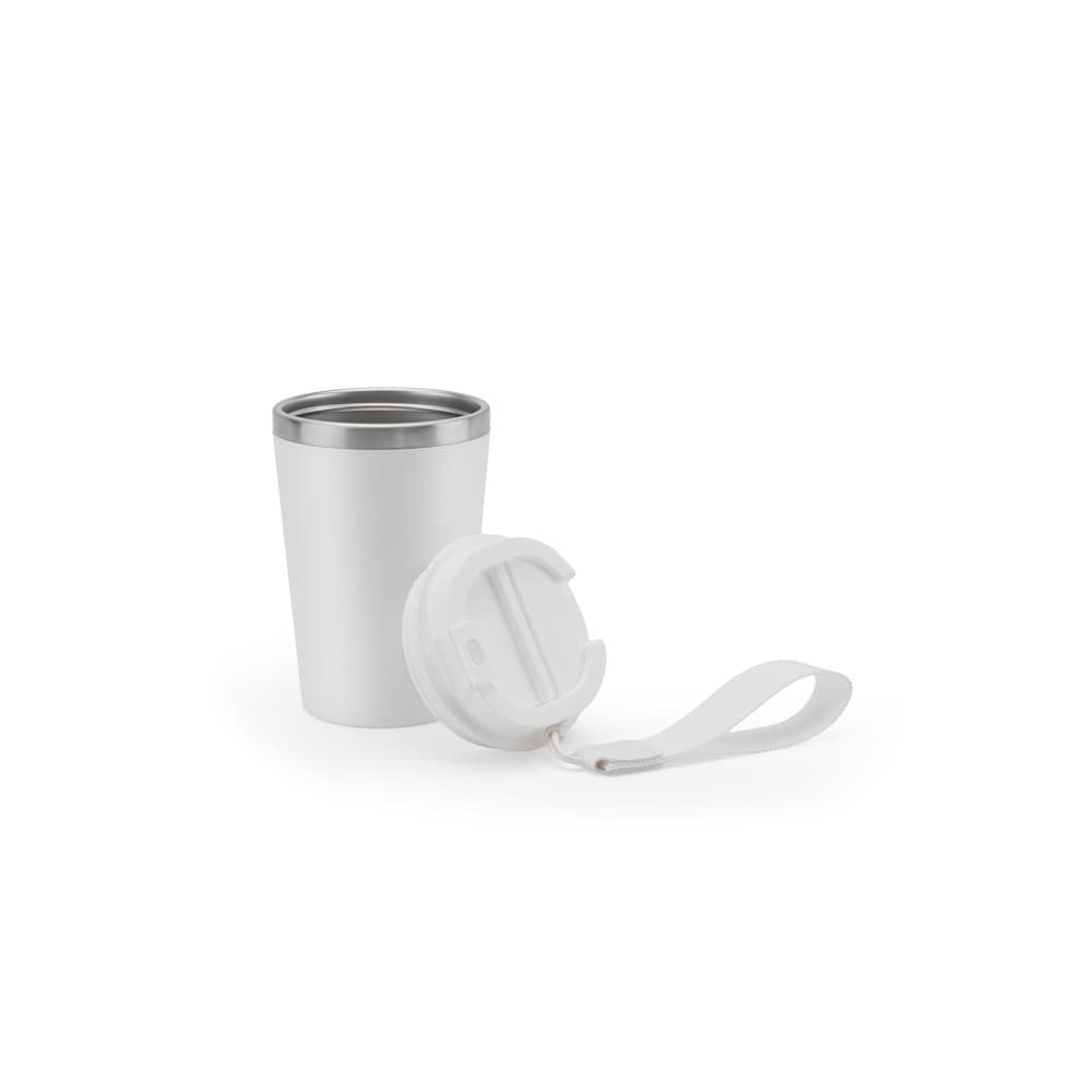 SPITZ. Bicchiere da viaggio in acciaio inossidabile (90% riciclato) e parete esterna in PP, con finitura opaca 440 ml - vista 3