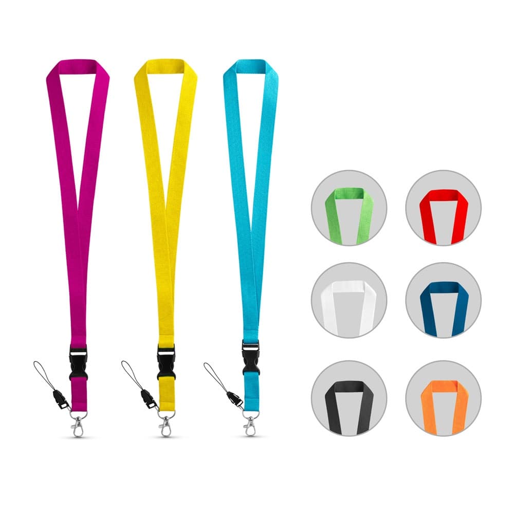 ANQUETIL. Lanyard in poliestere con moschettone in metallo - vista 2