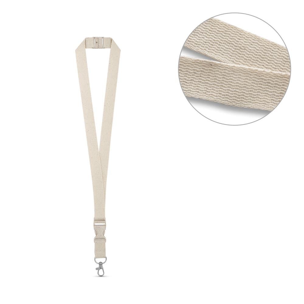 BALLINA. Lanyard 100% cotone con moschettone in metallo - vista 3
