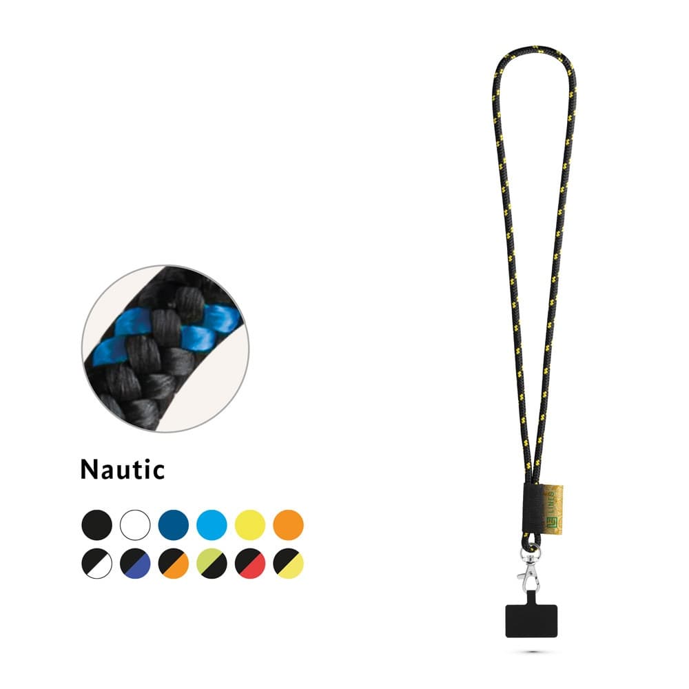 STAFFORD. SET Lanyard NAUTIC Lungo (Ø 7 mm) con moschettone a leva da 9 mm e porta cellulare - vista 2