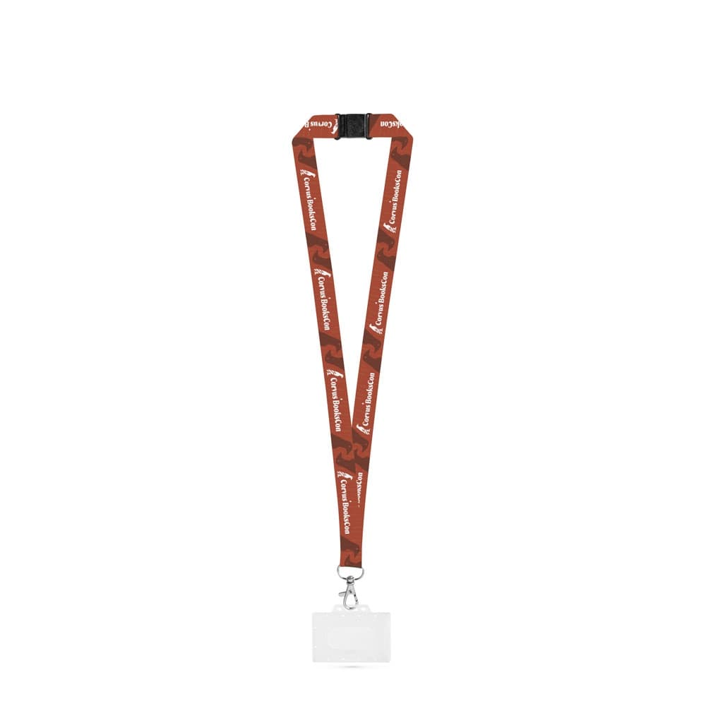 CARLISLE. SET Lanyard SUBLIMATION Lungo II (20 mm) con moschettone a grilletto da 20 mm, chiusura di sicurezza e porta badge/tessera rigido 91 x 68 mm - vista 2