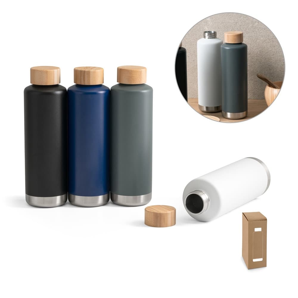 NORRE BOTTLE. Borraccia in acciaio inox (riciclata al 36%) con doppio corpo e sistema sottovuoto 640 mL - vista 3