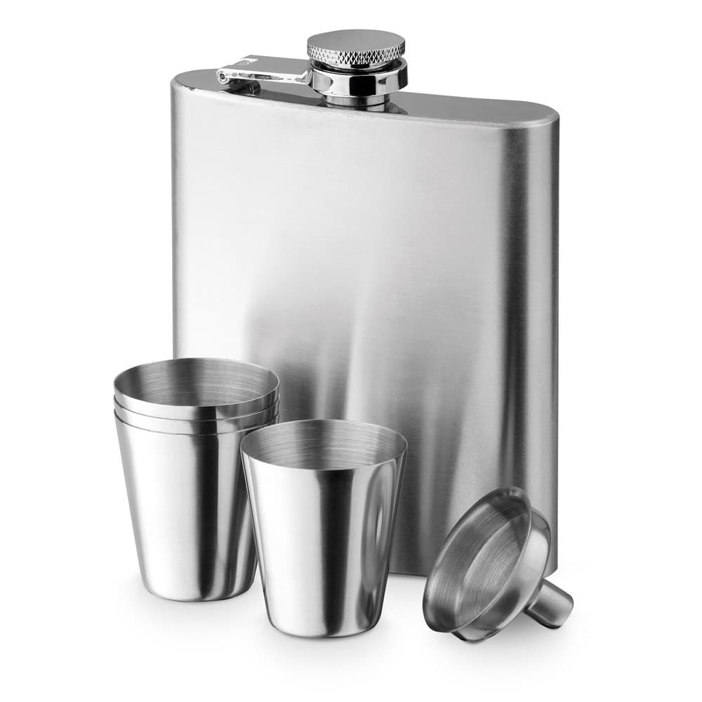 NOVAK. Set bottiglia e bicchieri in acciaio inossidabile 200 mL - vista 1