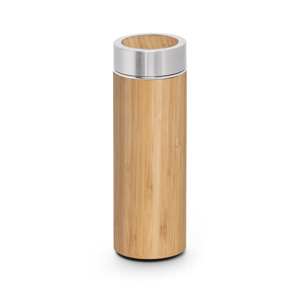 NATUREL. Borraccia termica in bambù e acciaio inox (90% riciclato) 430 mL - vista 1