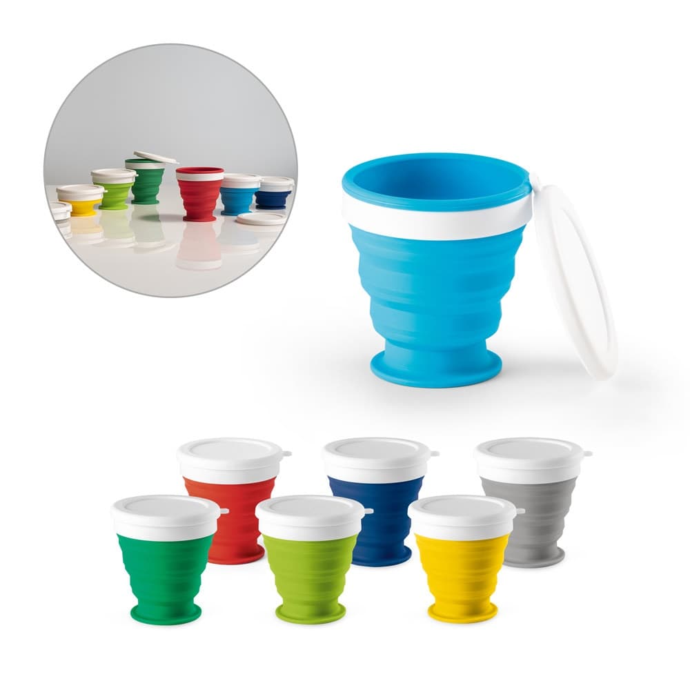 ASTRADA. Bicchiere da viaggio pieghevole in silicone e PP 250 mL - vista 3