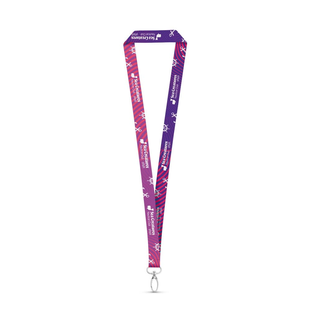 MANILA. SET Lanyard SUBLIMATION Lungo II (20 mm) con moschettone ovale da 20 mm - vista 1