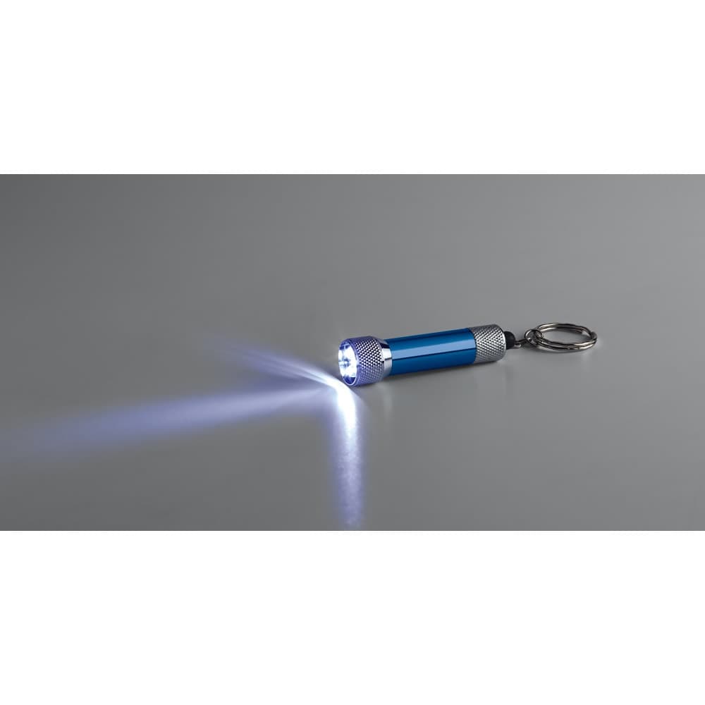 RE-LERGAN. Portachiavi in ​​alluminio (riciclato al 92%) con torcia LED a 3 luci - vista 3