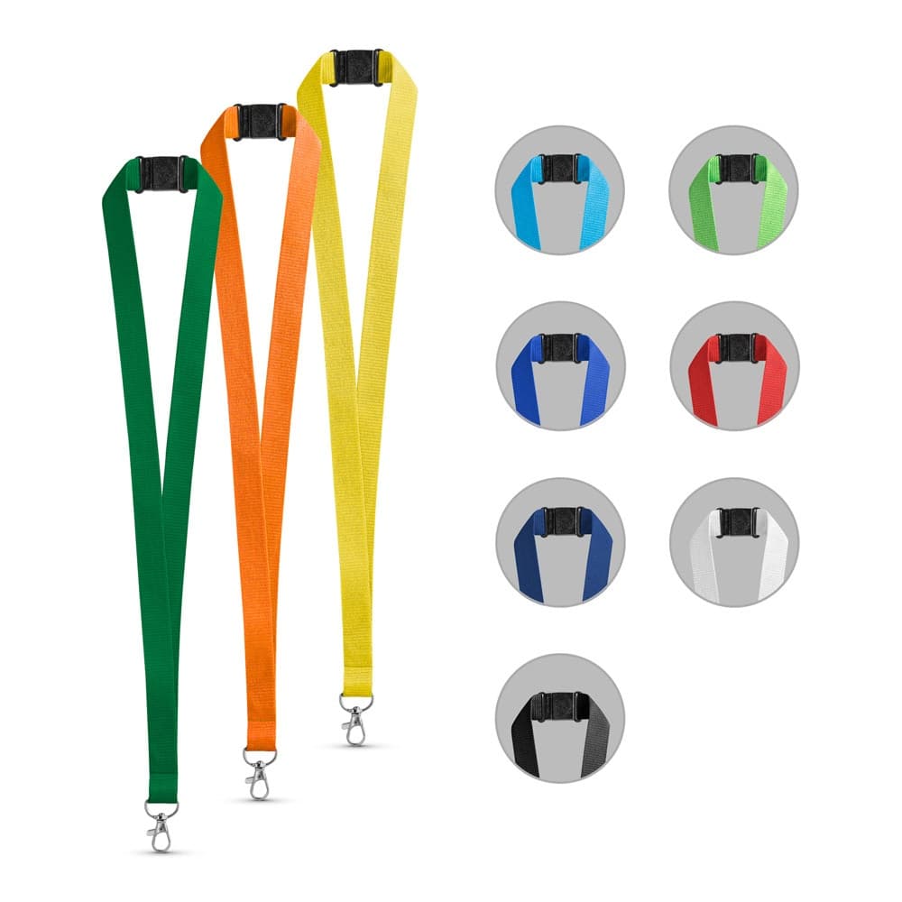 LEEDS. Lanyard in poliestere con chiusura di sicurezza - vista 2