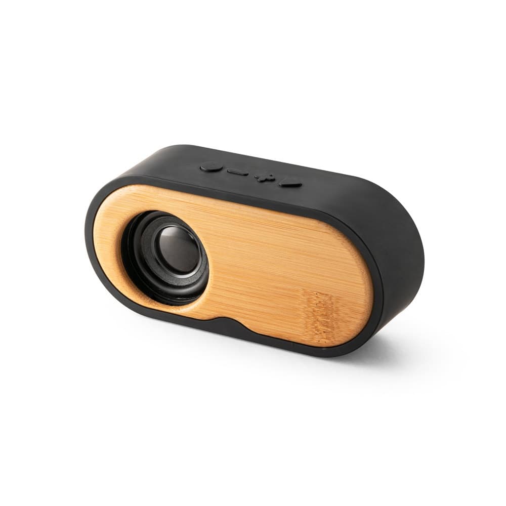TILLY. Altoparlante portatile da 3W con durata della batteria di 5 ore in bambù e ABS riciclato (100% rABS) - vista 1