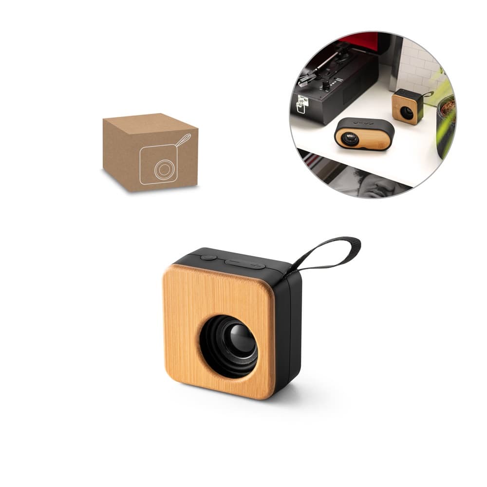 MAYER. Altoparlante portatile da 3W con autonomia di 4 ore in bambù e ABS riciclato (100% rABS) - vista 4