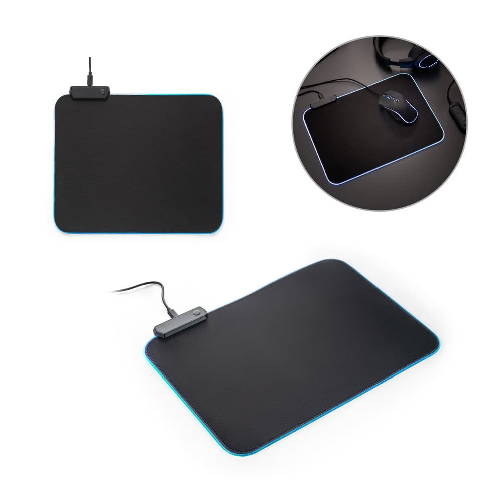 THORNE MOUSEPAD RGB. Tappetino per mouse da gioco con luci LED RGB in poliestere - vista 5