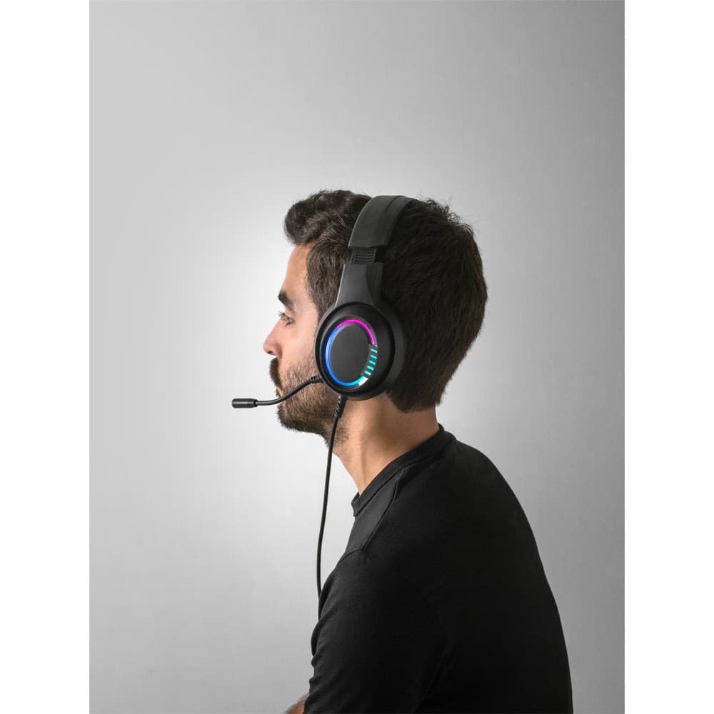 Thorne Headset RGB. Cuffie da gioco in ABS con cavo da 2 m, microfono e luci LED RGB - vista 5