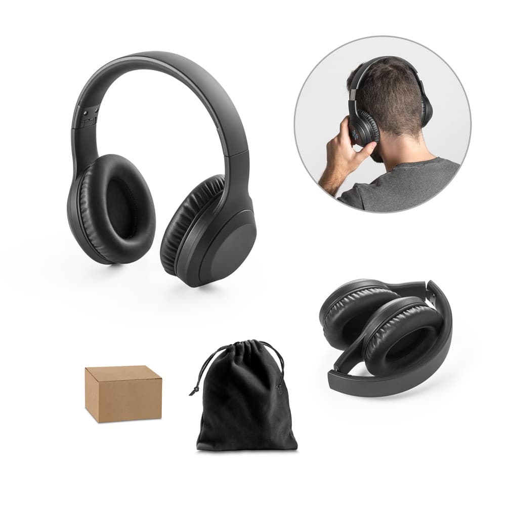 BETTENCOURT. Cuffie wireless pieghevoli con ANC e 15 ore di autonomia in ABS riciclato (100% rABS - vista 7