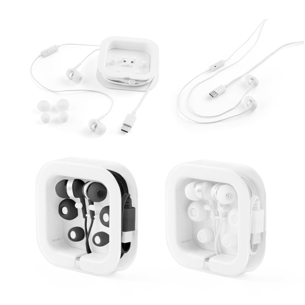 PRESLEY. Auricolari con cavo USB-C da 1.2 metri e microfono integrato in ABS - vista 5