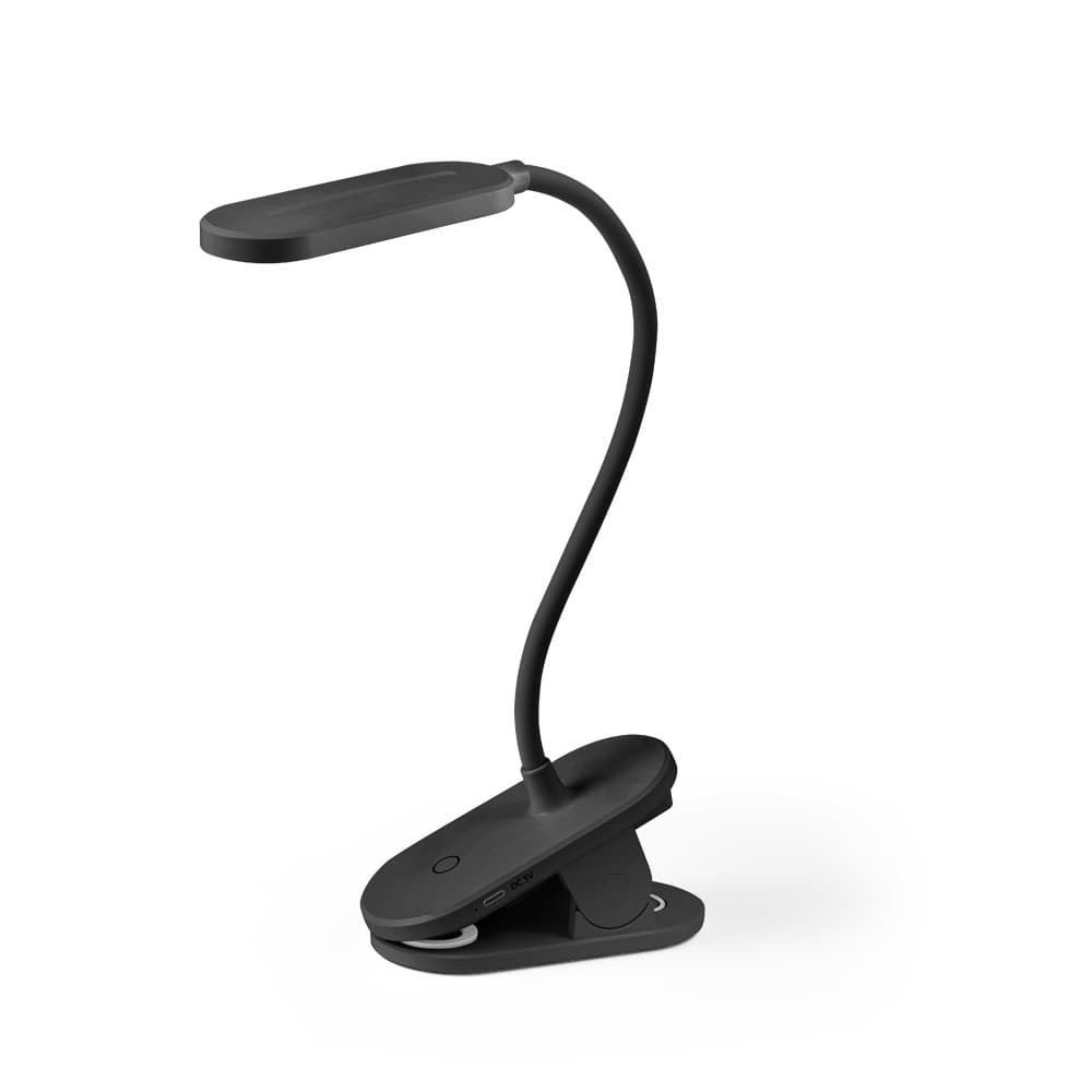 NESBIT II. Lampada portatile da tavolo con clip e autonomia di 30 ore al 65% rABS - vista 1