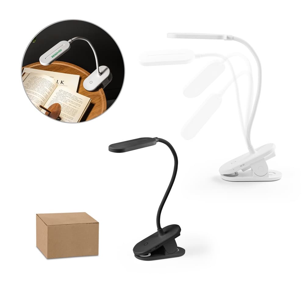 NESBIT II. Lampada portatile da tavolo con clip e autonomia di 30 ore al 65% rABS - vista 3