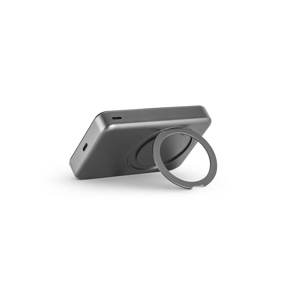 WARSHEL 10. Power bank magnetico da 10'000 mAh con caricatore wireless superveloce da 15W in ABS riciclato (100% rABS) con supporto - vista 5