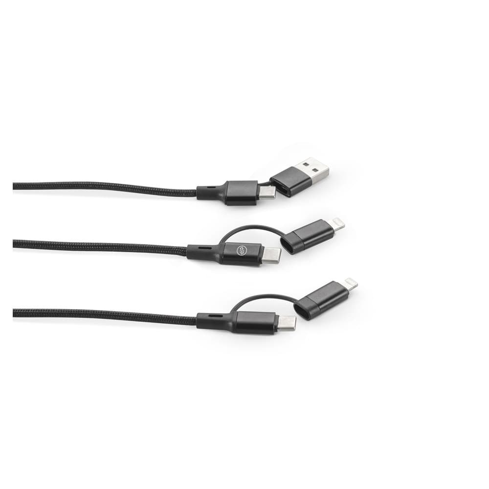 BERTOZZI. Cavo USB super veloce 6 in 1 in alluminio riciclato (20%) e PET riciclato (4%) - vista 3
