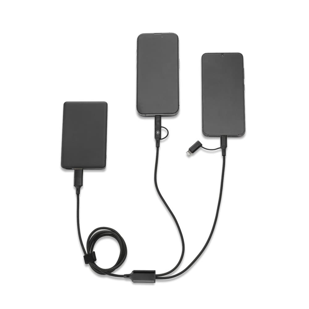 BERTOZZI. Cavo USB super veloce 6 in 1 in alluminio riciclato (20%) e PET riciclato (4%) - vista 4
