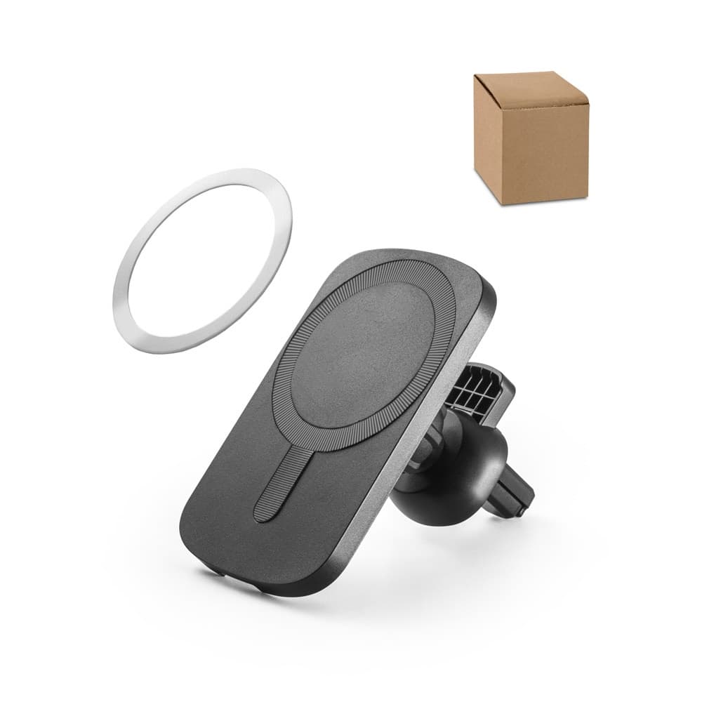 KOCH. Supporto per smartphone da auto con caricatore magnetico wireless 15W in ABS riciclato (100% rABS) - vista 5