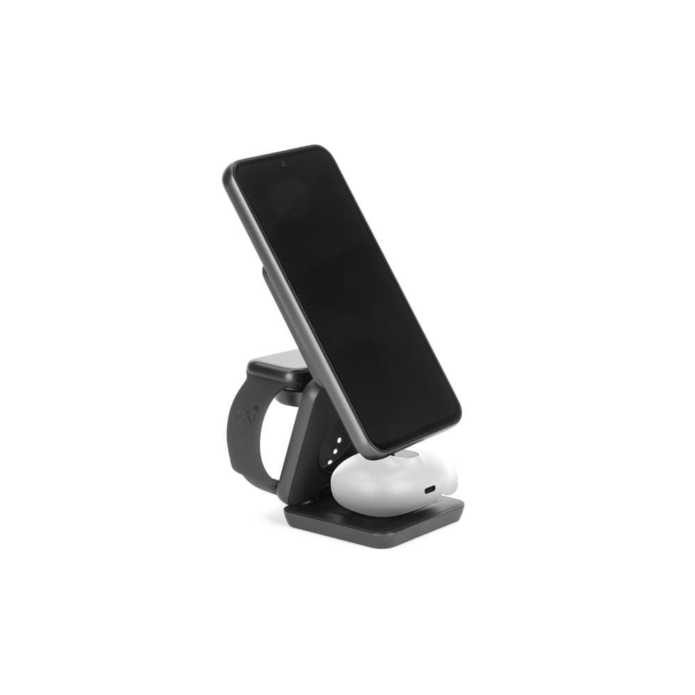 BROGLIE. Caricatore wireless magnetico superveloce 4-in-1 da 15W in ABS riciclato (100% rABS) - vista 3