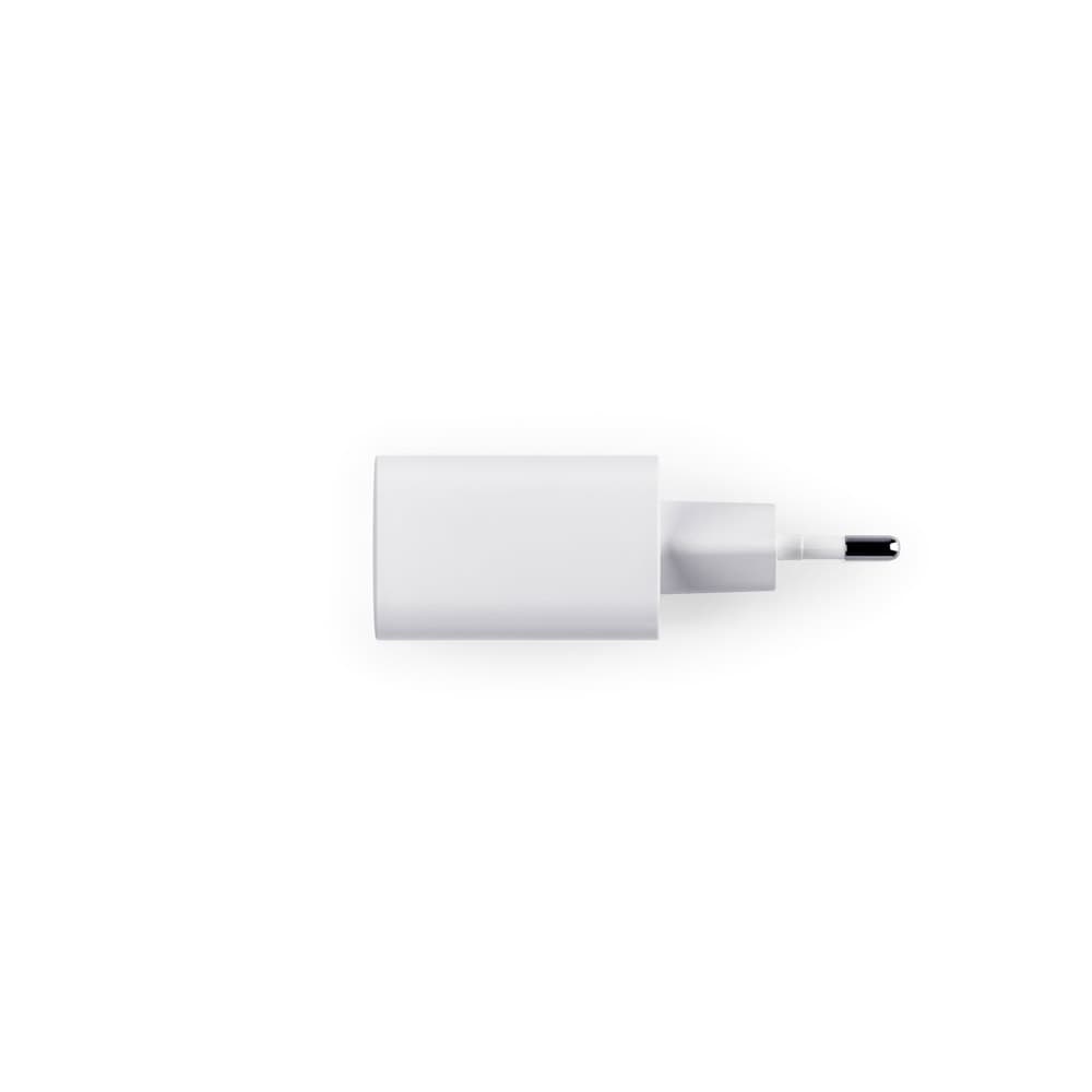 WEGENER. Adattatore di corrente con porta USB-A 18W e porta USB-C 20W in ABS riciclato (100% rABS) - vista 3