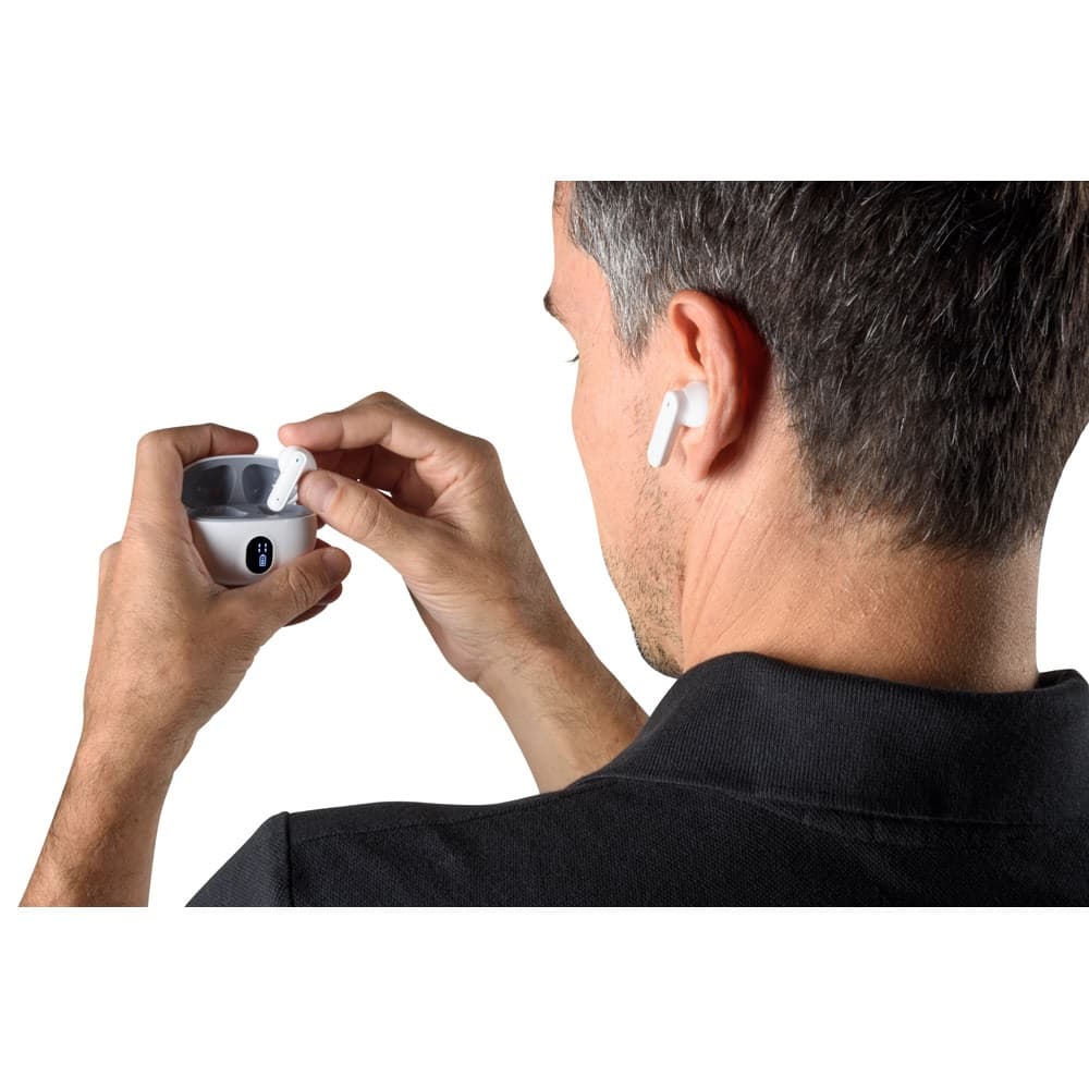 CAETANO. Auricolari wireless con 4 ore di autonomia in ABS riciclato (100% rABS) - vista 4