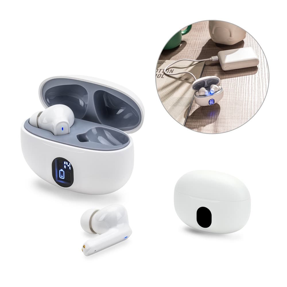 CAETANO. Auricolari wireless con 4 ore di autonomia in ABS riciclato (100% rABS) - vista 5