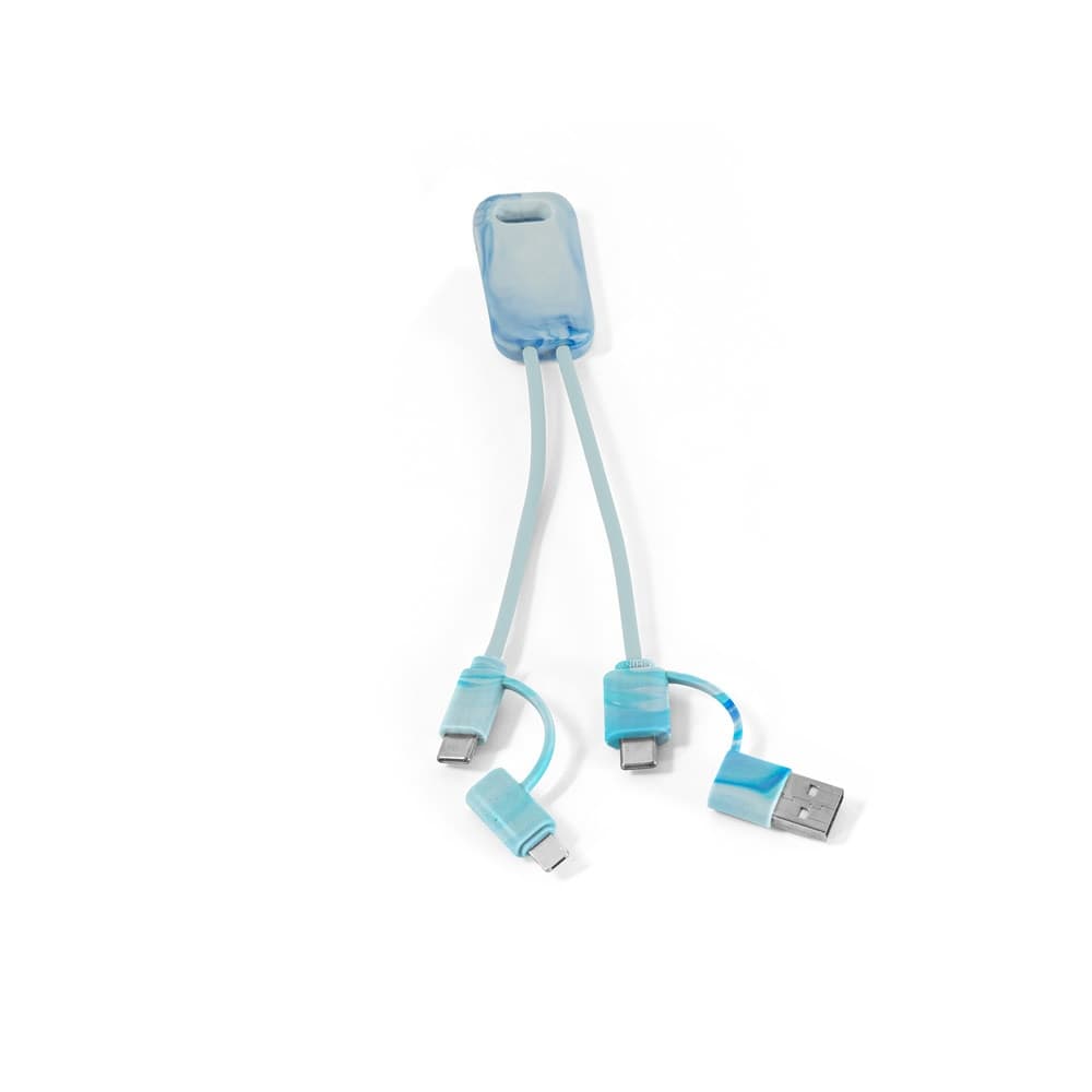 BERNERS. Cavo USB 6-in-1 superveloce in PET riciclato (100% rPET) - vista 1
