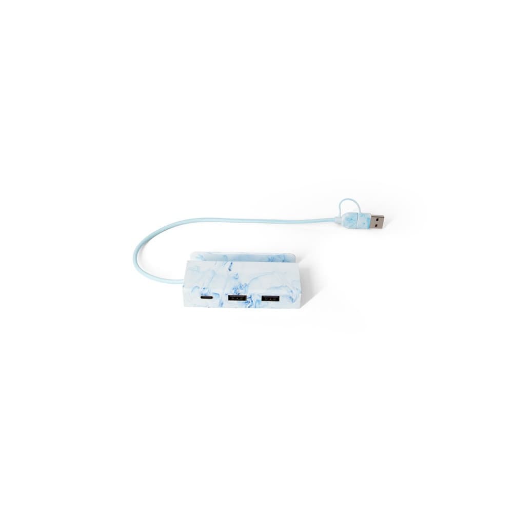 BERNERS HUB. Hub in ABS riciclato con ingressi e uscite principali - vista 3