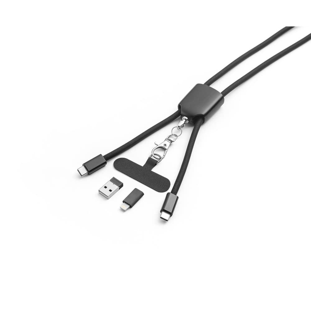 ZEWAIL. Cordino Lanyard con supporto per smartphone incluso, cavo USB-C e diversi adattatori in ABS riciclato e TPE riciclato - vista 2