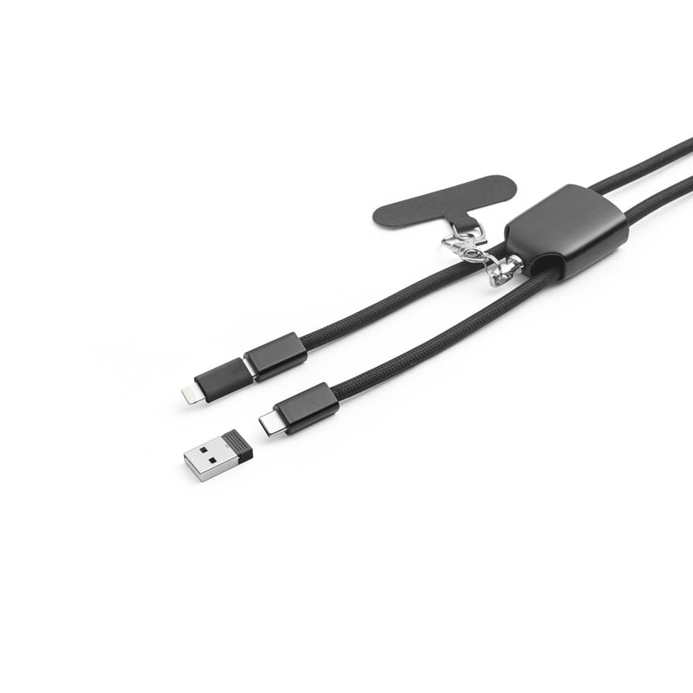 ZEWAIL. Cordino Lanyard con supporto per smartphone incluso, cavo USB-C e diversi adattatori in ABS riciclato e TPE riciclato - vista 3