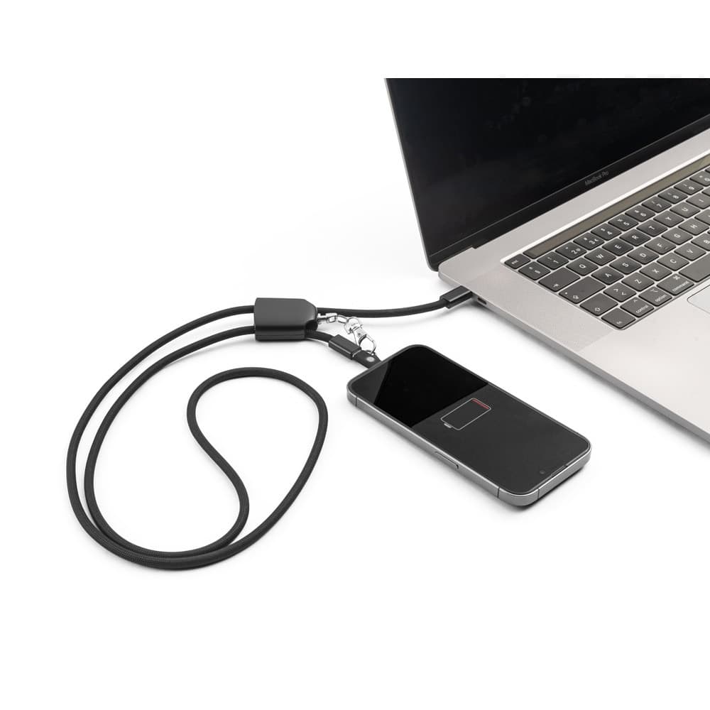 ZEWAIL. Cordino Lanyard con supporto per smartphone incluso, cavo USB-C e diversi adattatori in ABS riciclato e TPE riciclato - vista 4