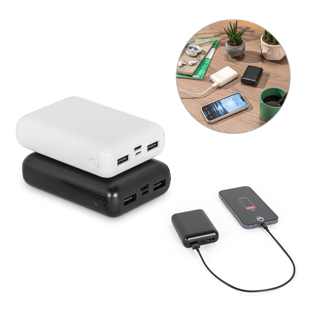 LEAKEY 10. Power bank 10'000 mAh in ABS riciclato (100% rABS) - vista 3