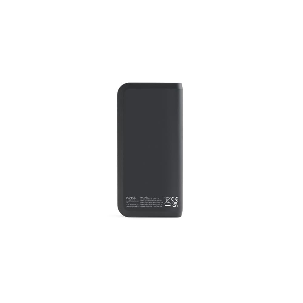 BECKER 10. Power bank da 10'000 mAh in ABS riciclato (100% rABS) con caricatore wireless superveloce da 15W - vista 3