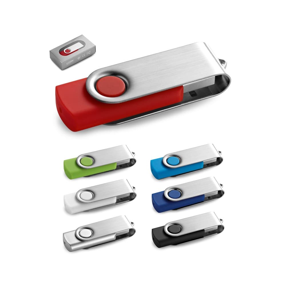 CLAUDIUS 16GB. Chiavetta USB da 16 GB con clip in metallo - vista 2